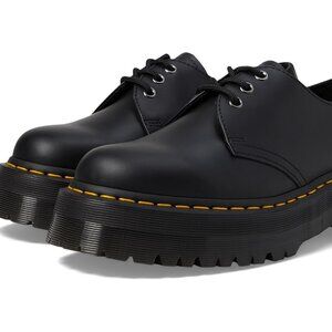 Dr. Martens 1461 Quad Smooth Leather Platform Shoe Black Size 6